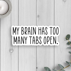 Brain Tabs Vinyl Sticker