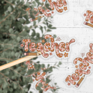 Teacher Clear Vinyl Sticker