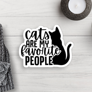 Cats Are My Favorite People Vinyl Sticker