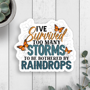 Storms Raindrops Vinyl Sticker