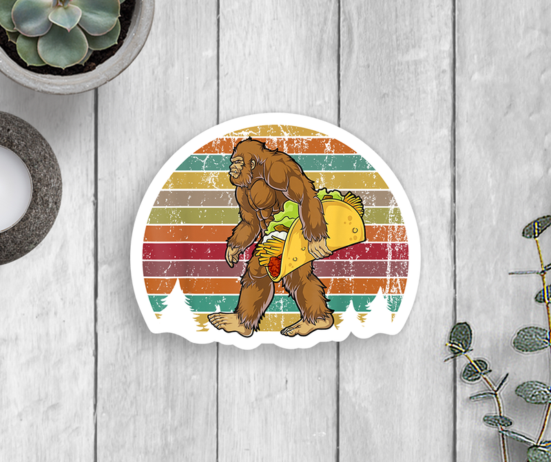 Bigfoot Taco Vinyl Sticker